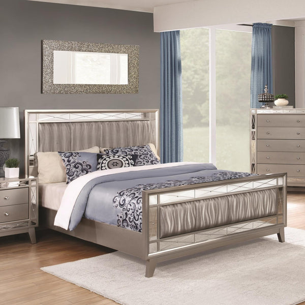 Diamond Modern Furniture COA Leighton King Upholstered Panel Bed 204921KE IMAGE 1