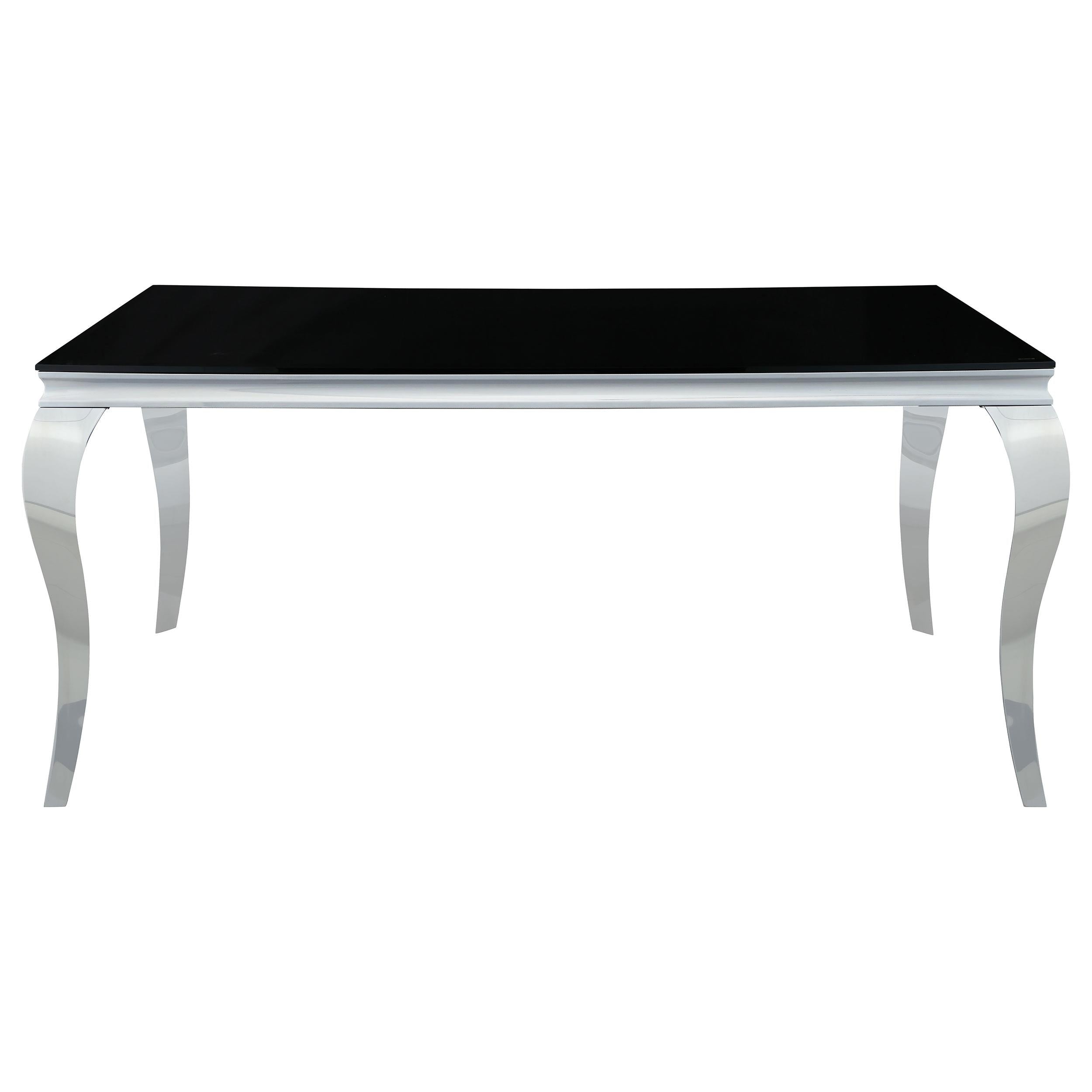 Diamond Modern Furniture COA Barzini Dining Table with Glass Top 105071 IMAGE 3
