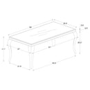 Diamond Modern Furniture COA Barzini Dining Table with Glass Top 105071 IMAGE 4