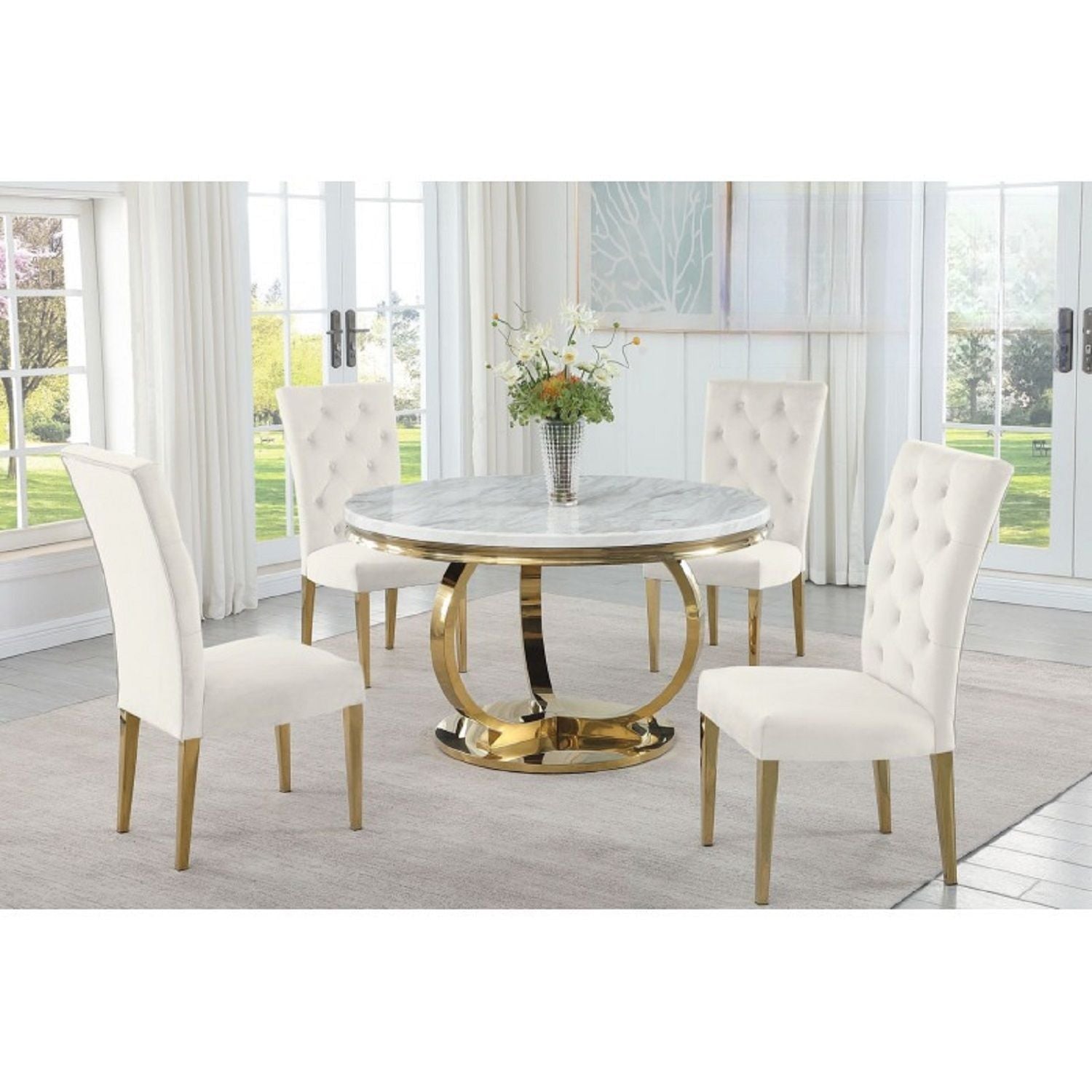 Modern Design Upholstered Dining Chair (Set of 2)