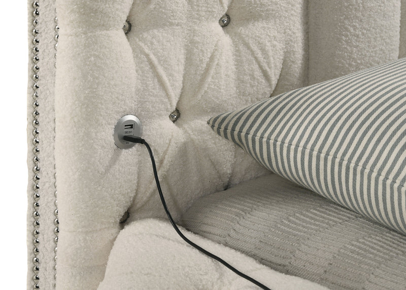 Sonya Upholstered  Bedroom Set Ivory