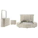 Sonya Upholstered  Bedroom Set Ivory