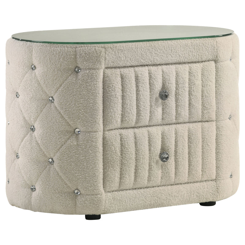 Sonya Upholstered  Bedroom Set Ivory