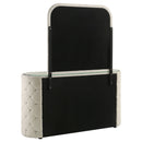 Sonya 6-drawer Upholstered Bedroom Dresser with Mirror Ivory