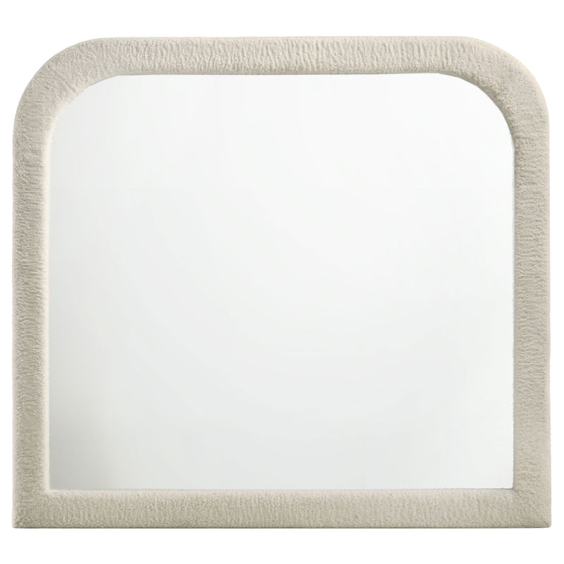 Sonya Upholstered Bedroom Dresser Mirror Ivory