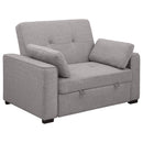 Edith Upholstered Convertible Sleeper Sofa Bed Beige