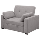 Edith Upholstered Convertible Sleeper Sofa Bed Beige