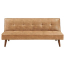 Jenson Upholstered Tufted Convertible Sofa Bed Dark Coffee