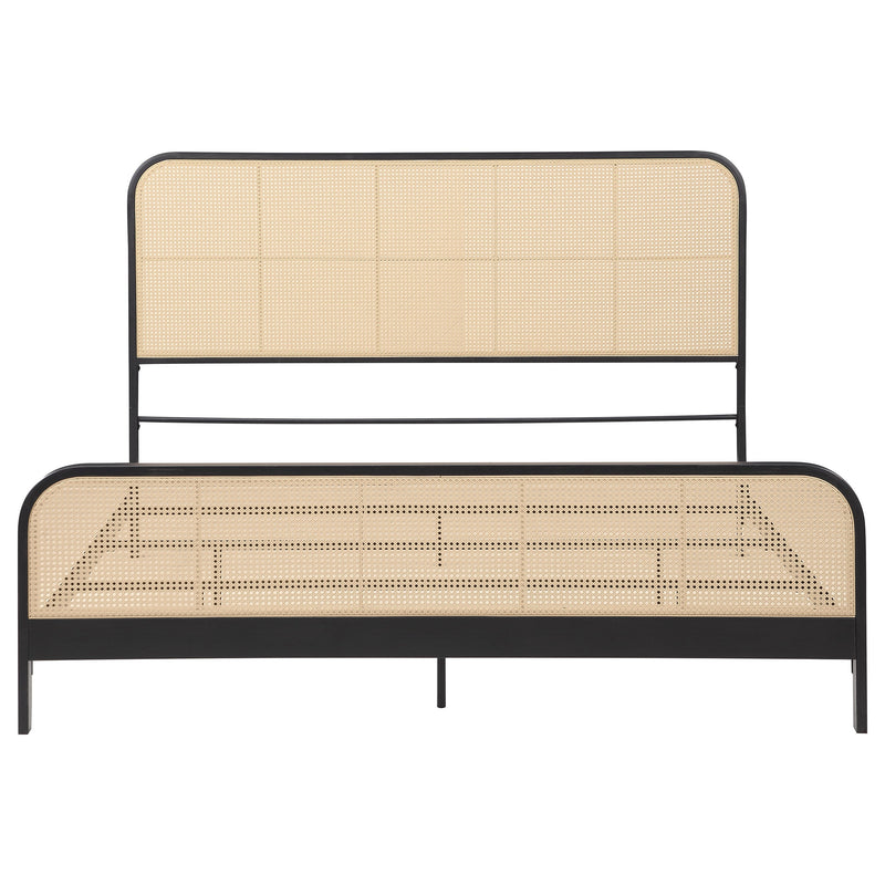 Lanewood Open Cane Webbing Metal  Bed Black