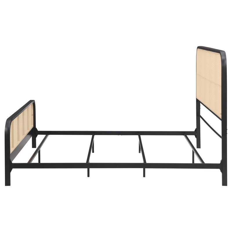 Lanewood Open Cane Webbing Metal  Bed Black