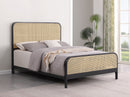 Lanewood Open Cane Webbing Metal  Bed Black
