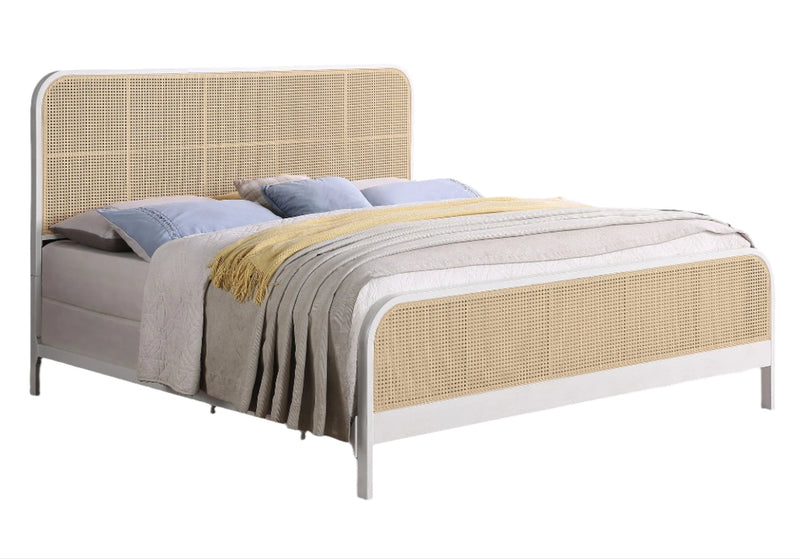 Lanewood Open Cane Webbing Metal  Bed Black