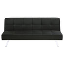 Joel Upholstered Tufted Convertible Sofa Bed Black