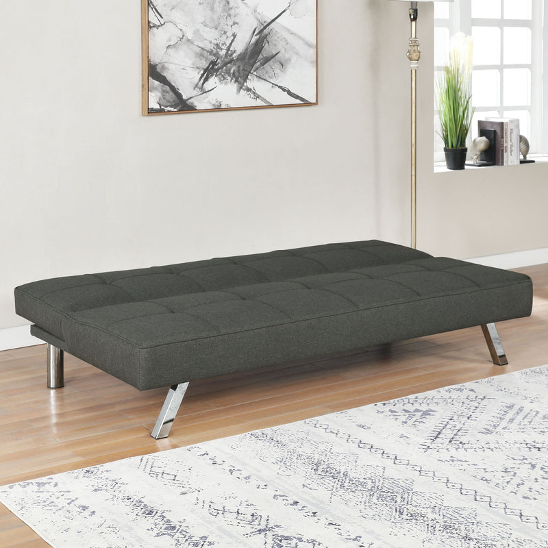 Joel Upholstered Tufted Convertible Sofa Bed Black
