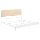 Amherst Radio Weave Rattan Metal Bed Black