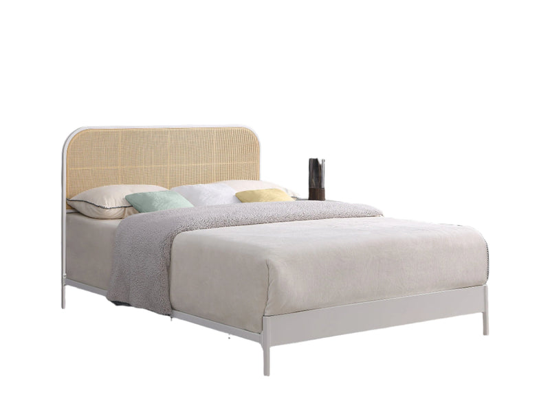 Amherst Radio Weave Rattan Metal Bed Black