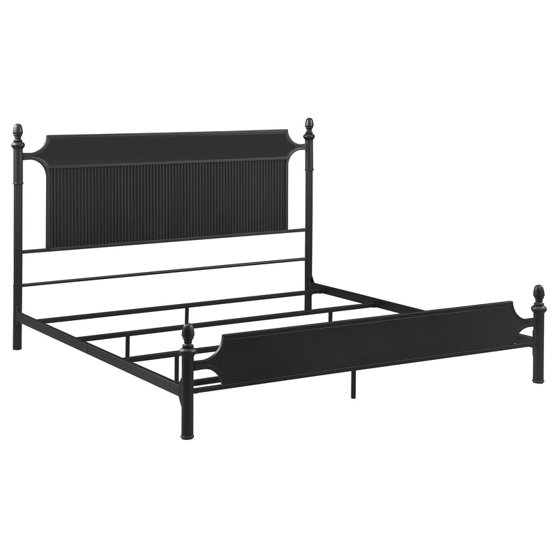 Cameron 51-inch Metal  Panel Bed Black