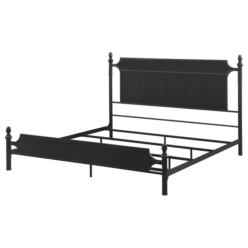 Cameron 51-inch Metal  Panel Bed Black
