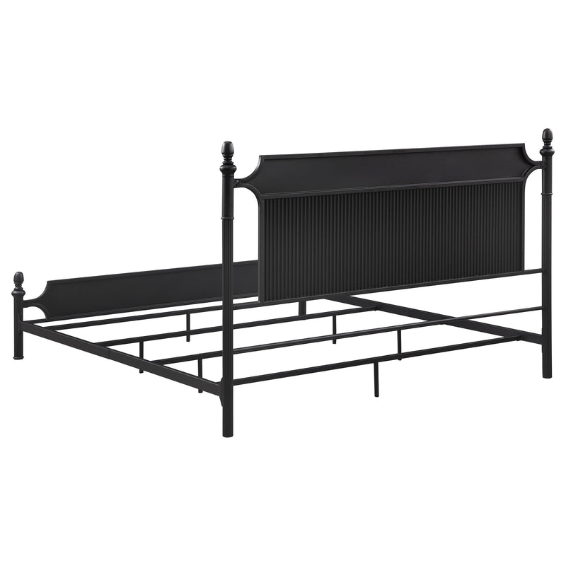 Cameron 51-inch Metal  Panel Bed Black