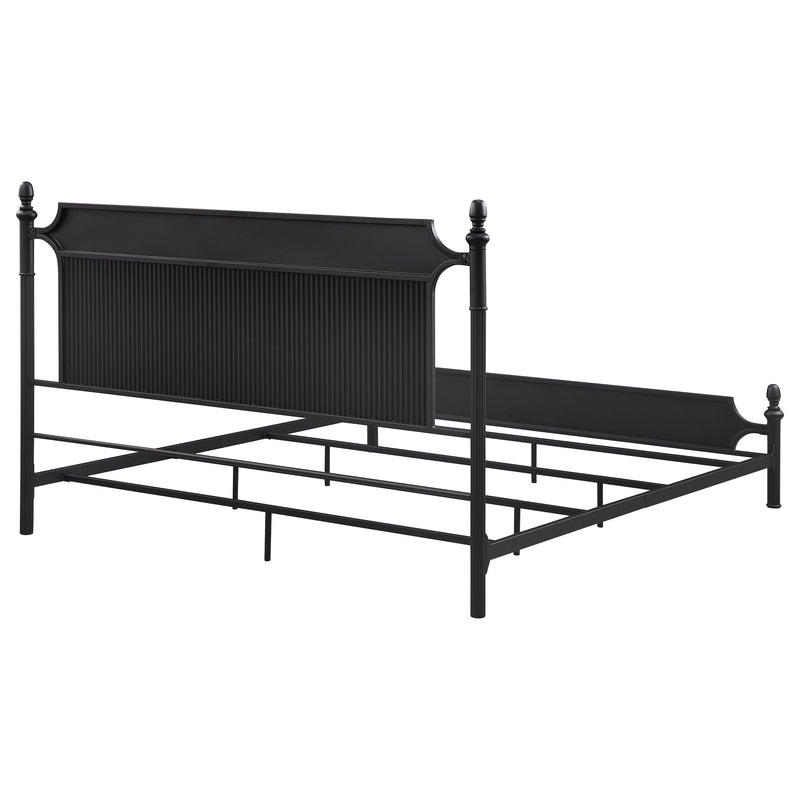 Cameron 51-inch Metal  Panel Bed Black