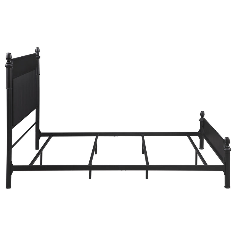 Cameron 51-inch Metal  Panel Bed Black