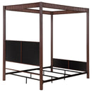 Zimmerlee 89-inch Metal  Canopy Bed Rust Brown