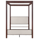 Zimmerlee 89-inch Metal  Canopy Bed Rust Brown