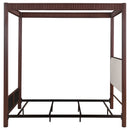 Zimmerlee 89-inch Metal  Canopy Bed Rust Brown