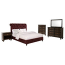 Devon  California King Bedroom Set Beige and Oak