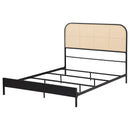 Amherst Radio Weave Rattan Metal Bed Black