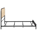 Amherst Radio Weave Rattan Metal Bed Black