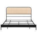 Amherst Radio Weave Rattan Metal Bed Black