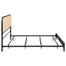 Amherst Radio Weave Rattan Metal Bed Black