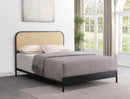 Amherst Radio Weave Rattan Metal Bed Black