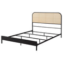 Amherst Radio Weave Rattan Metal Bed Black