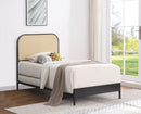 Amherst Radio Weave Rattan Metal Bed Black