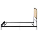 Amherst Radio Weave Rattan Metal Bed Black