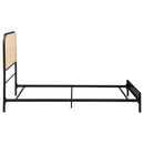 Amherst Radio Weave Rattan Metal Bed Black