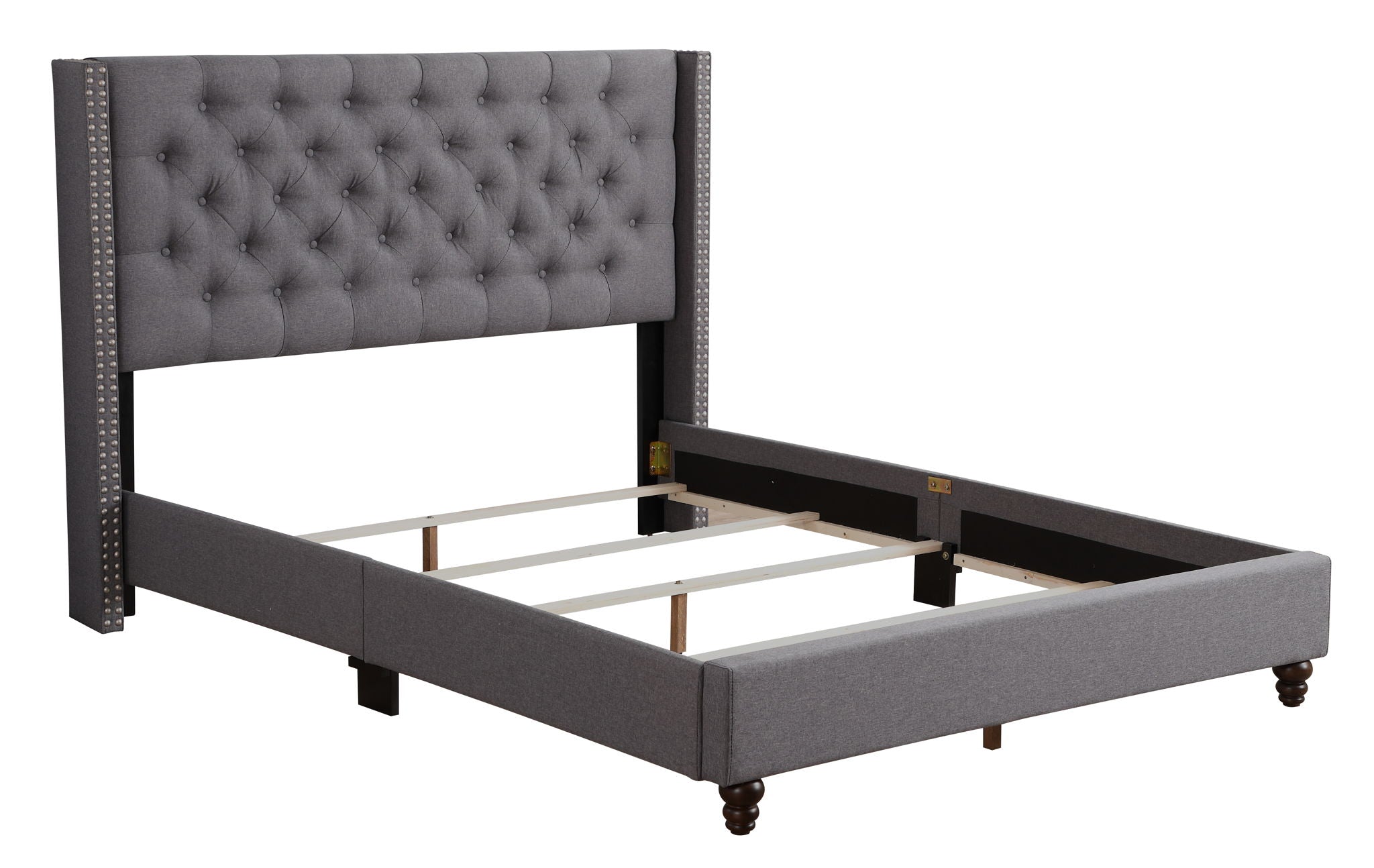 Nailhead Bed Transitional Vibrant