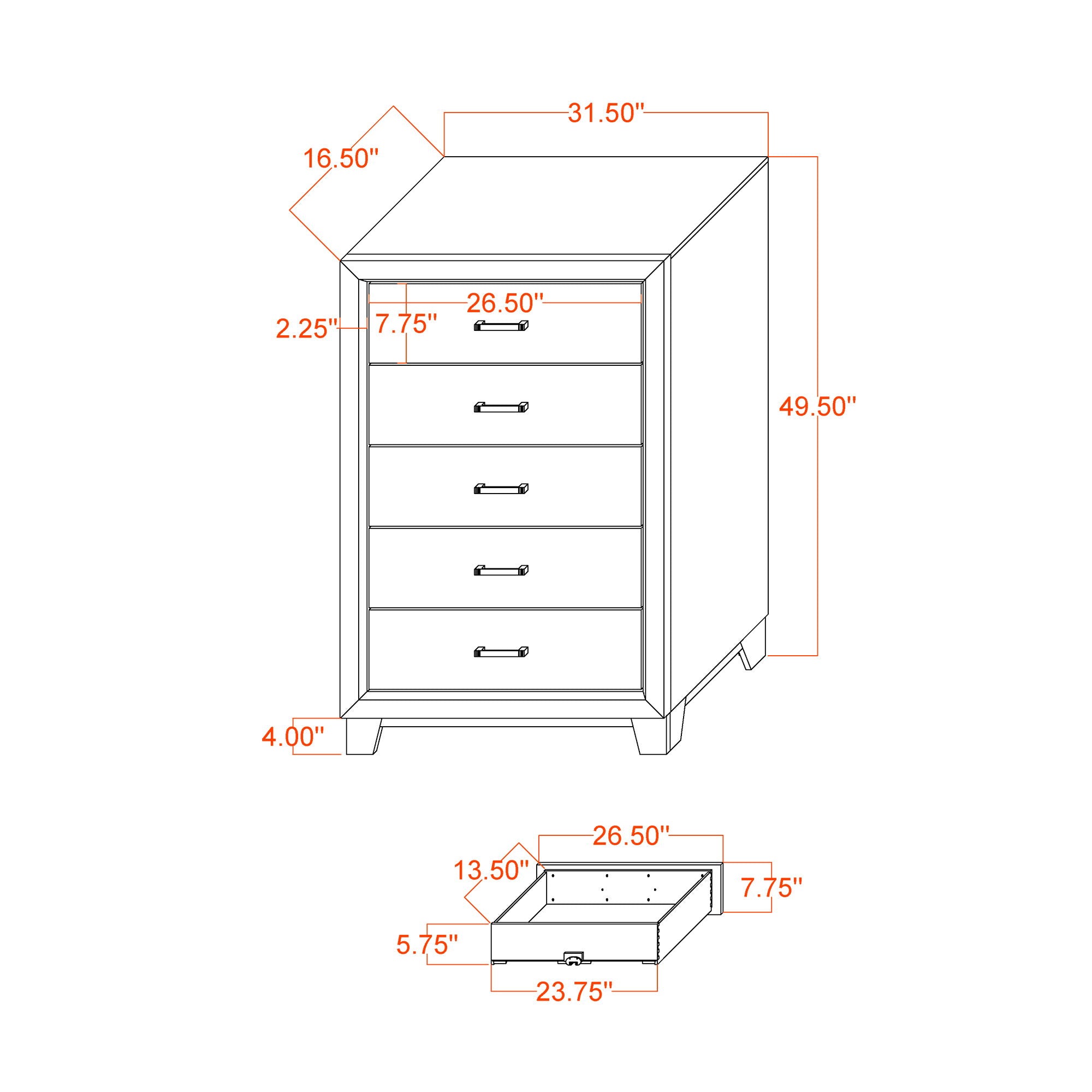 Urban - 5 Piece Set With Bookcase