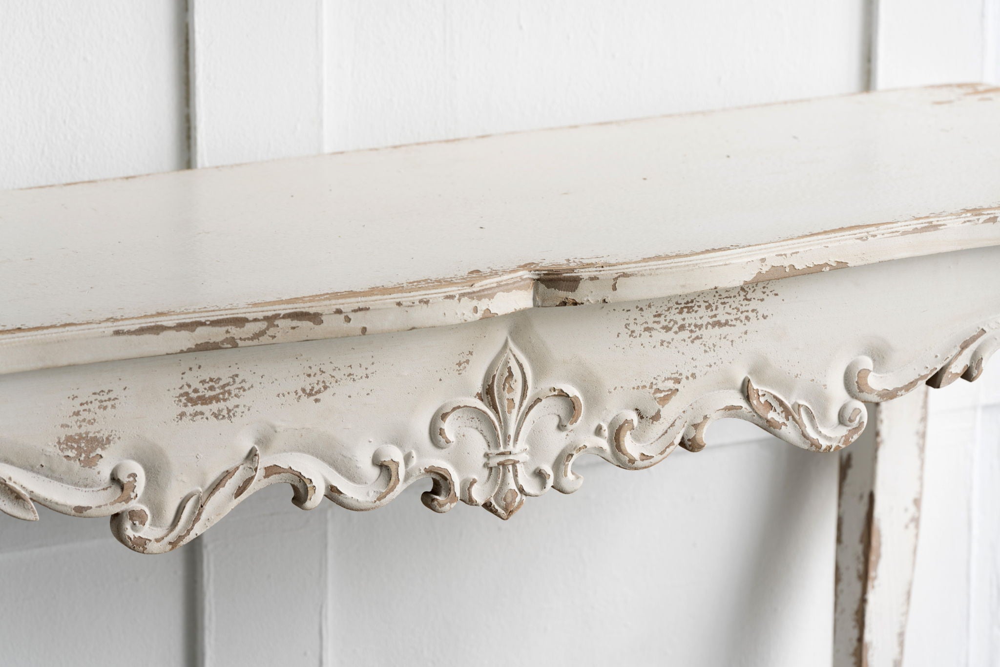Slimline wash Console Table, For Hallway Living Room Bedroom - White Washed