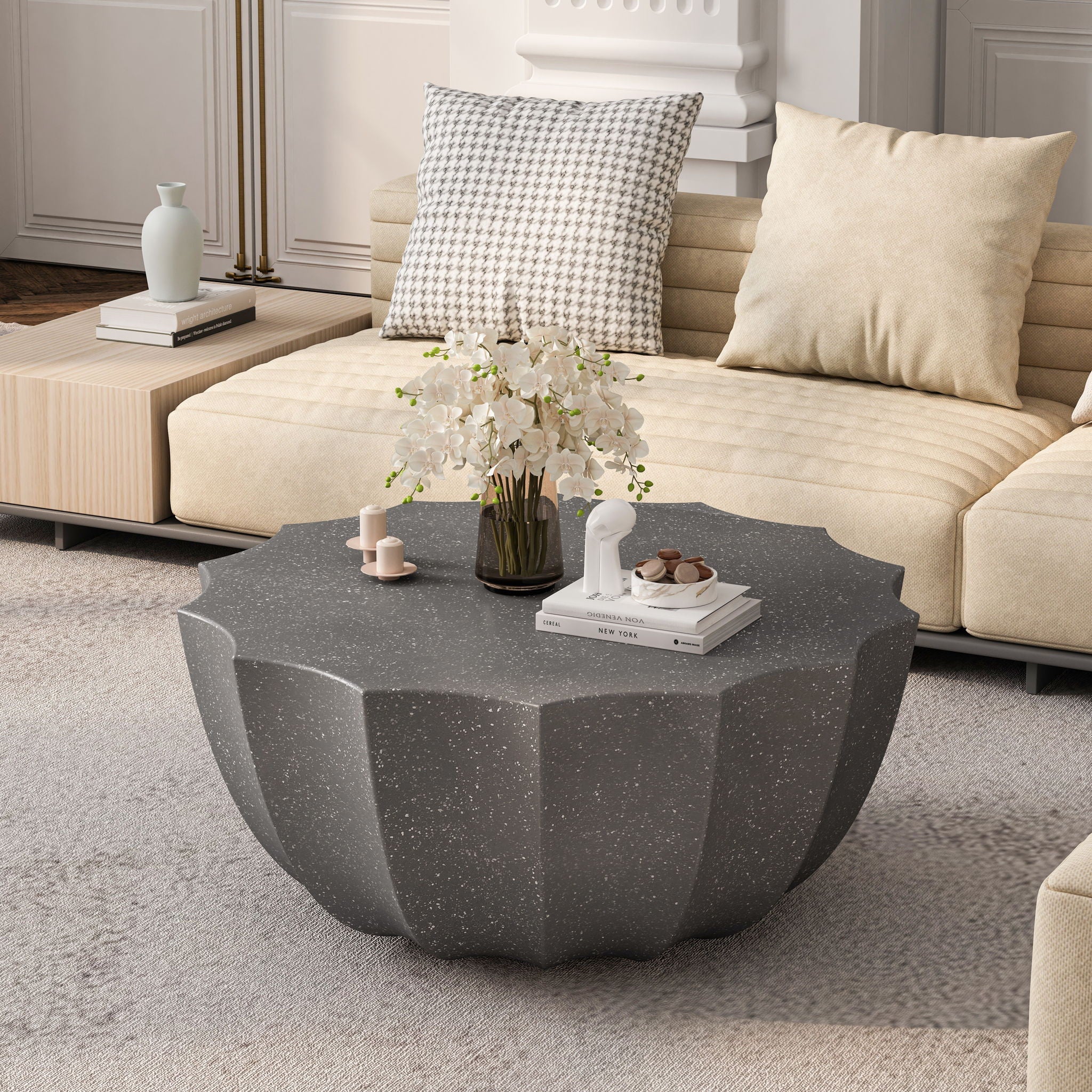 Modern Round Coffee Table For Indoor / Outdoor