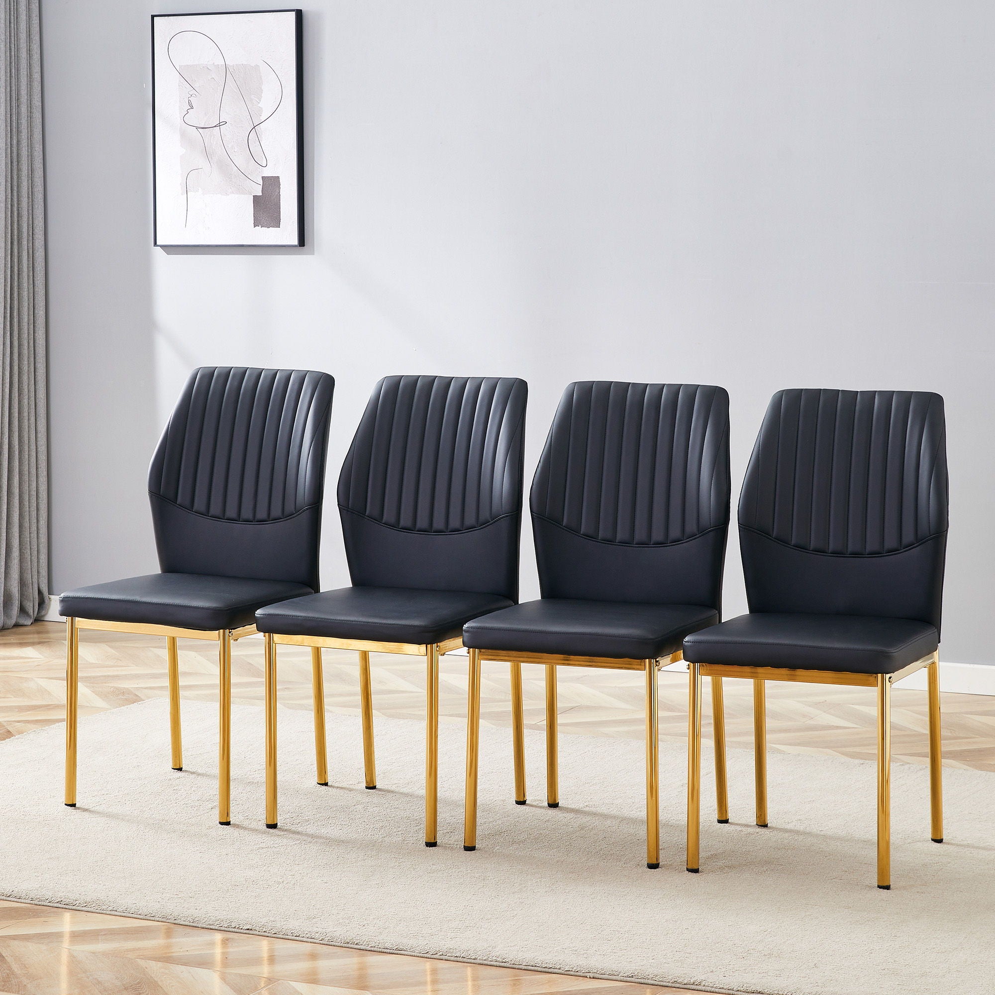 Luxury Simple Chair With Metal Leg