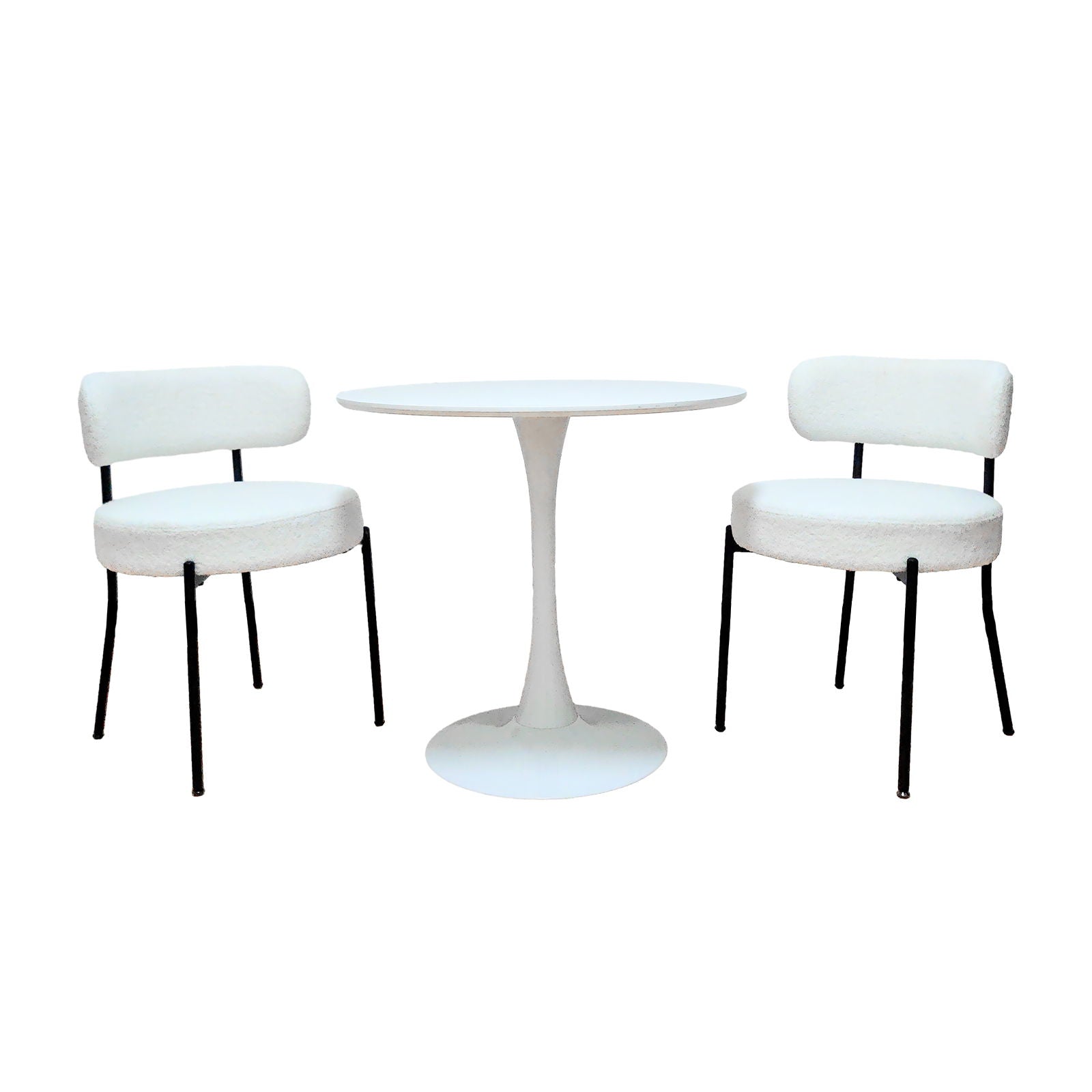 Mid-Century Modern Dining Chair With Curved Backrest