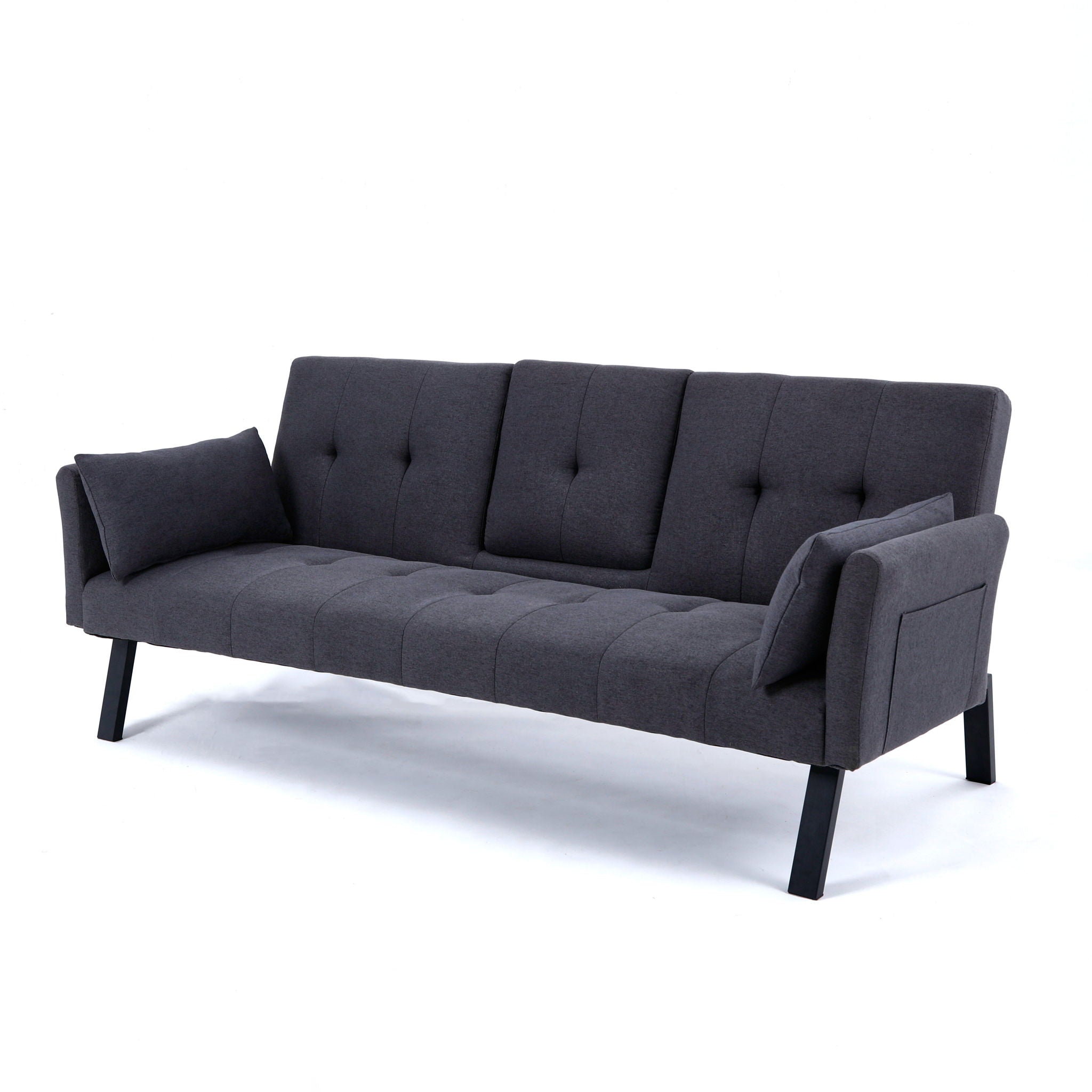 Sofa Bed With Foldable Design And Cup Holder