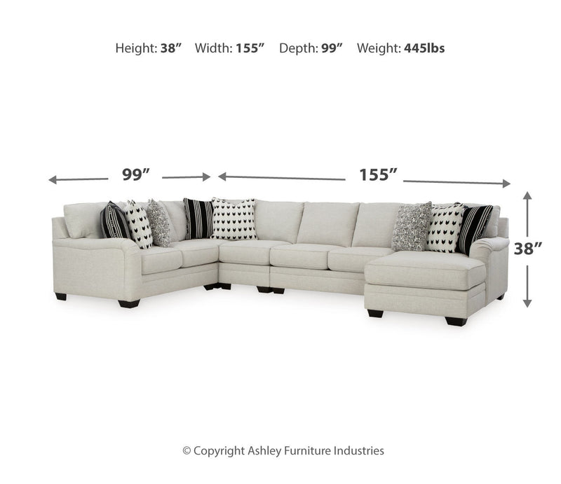 Huntsworth 4-Piece Sectional with Ottoman