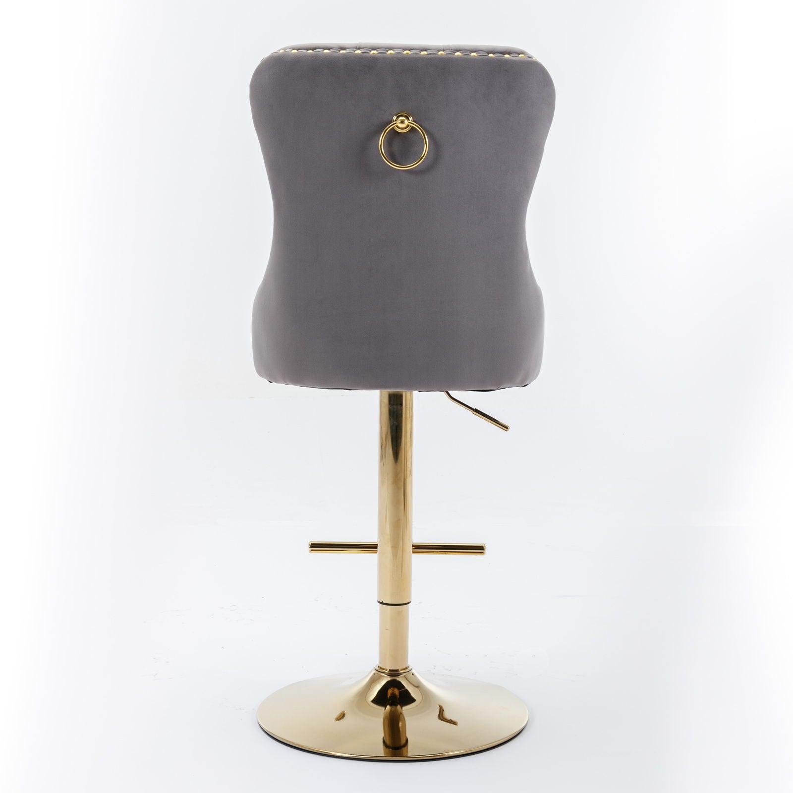 Thick Swivel Barstools Adjusatble Seat Height From 25-33", Modern Upholstered Bar Stools With Backs Comfortable Tufted For Home Pub And Kitchen Island (Set of 2)