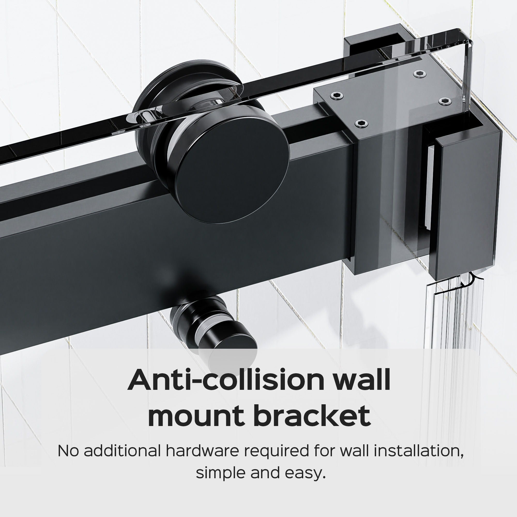 Frameless Double Sliding Soft-Close Shower Door, 3 / 8" (10Mm) Thick SGCC Tempered Glass Door, Matte
