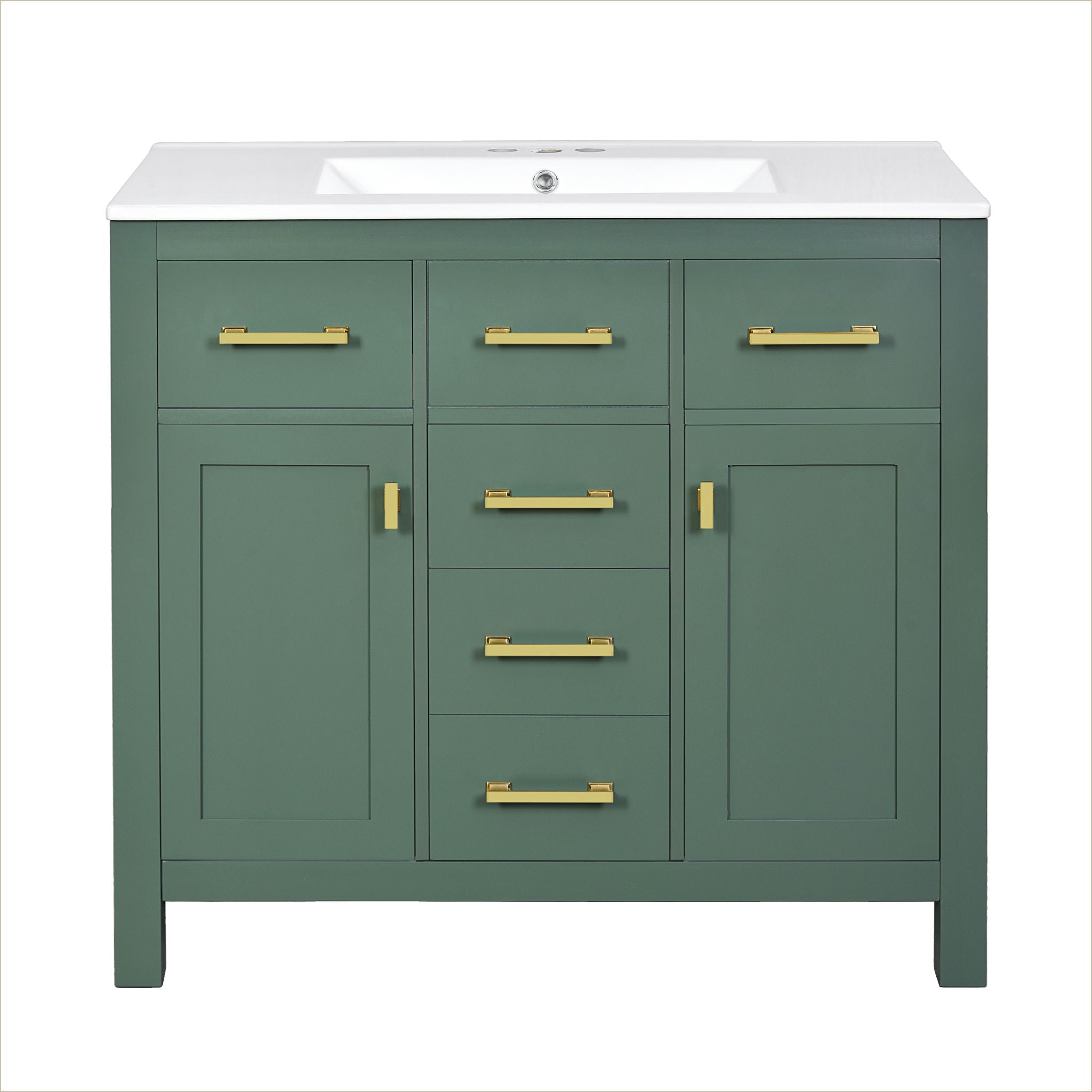 Bathroom Vanity With Sink Combo Set, Modern Bathroom Cabinet With 4 Drawers