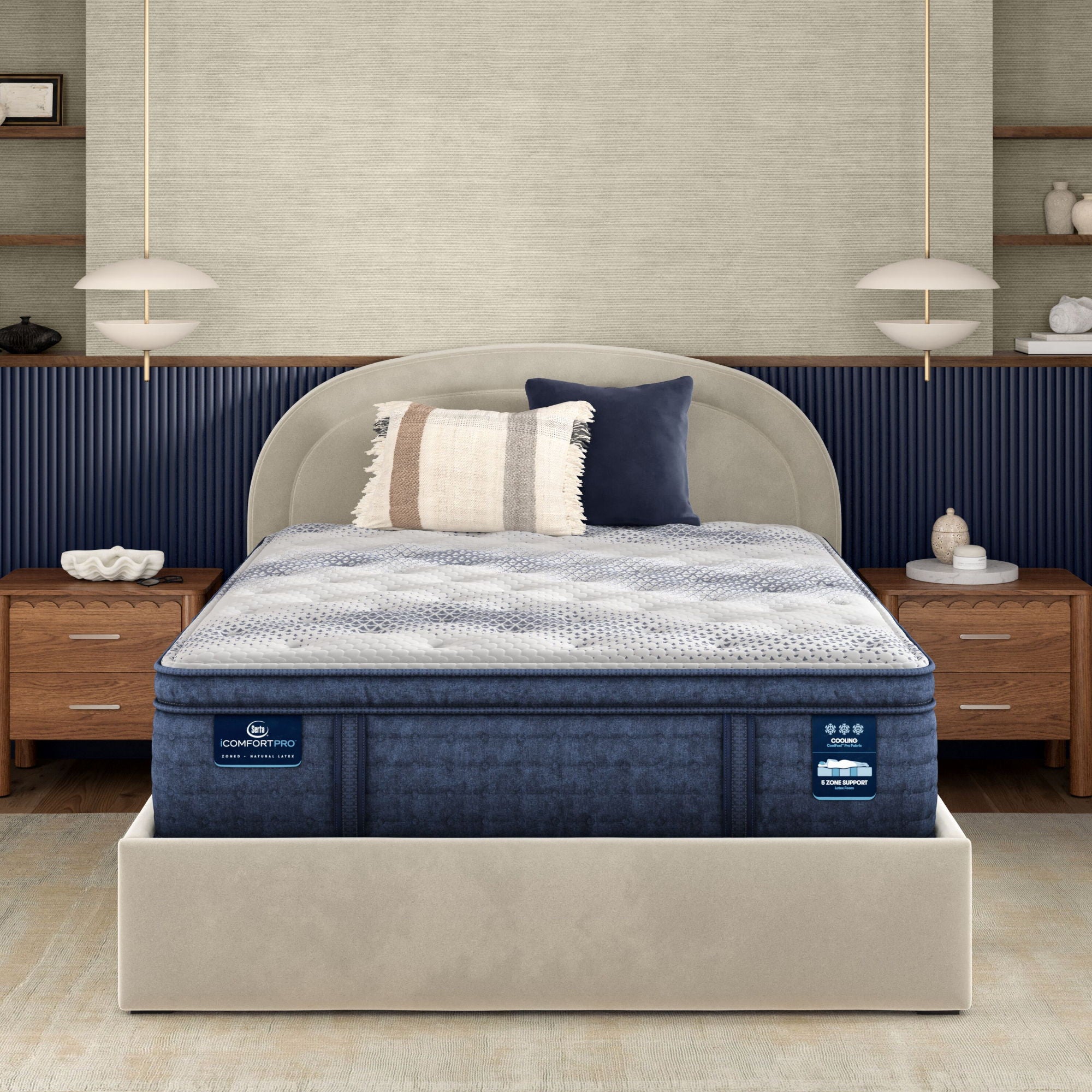 iComfortPro - 16" Buckingham Latex Foam Plush Pillow Top Mattress